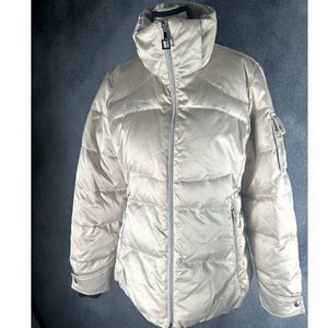 zero x posure woman's ski/snow coat filling down and feathers super warm cream M